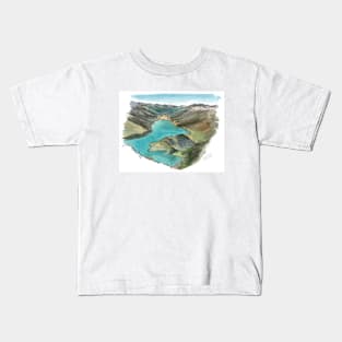 Lake Hawea from Corner Peak Kids T-Shirt